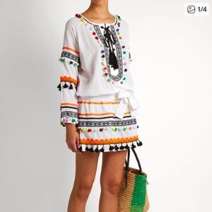 Dodo Bar Or Pass Pour Too Tassel Pom Pom Bohemian Dress Size Small